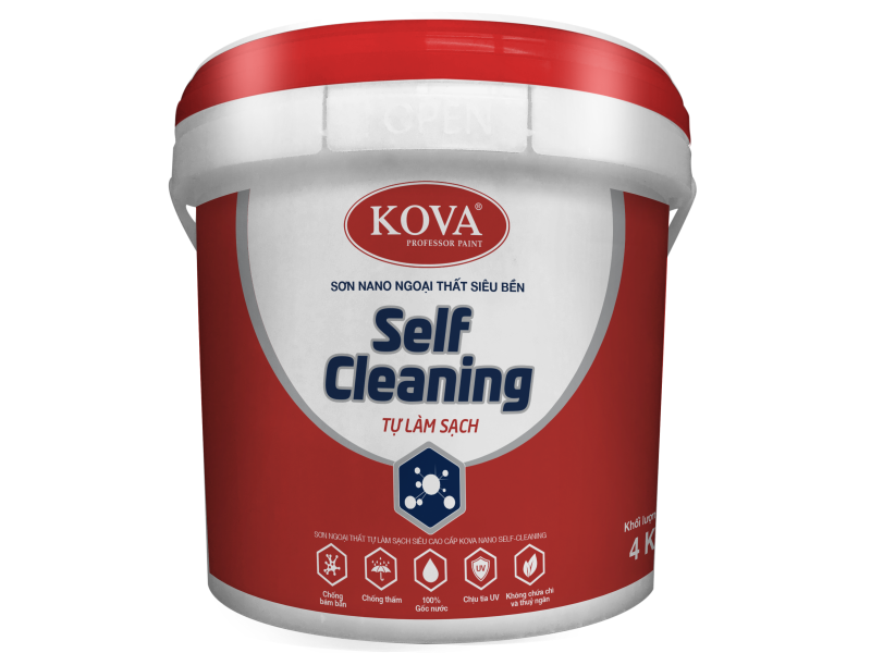 Sơn ngoại thất tự làm sạch siêu cao cấp KOVA NANO Self Cleaning( Nền S, T)